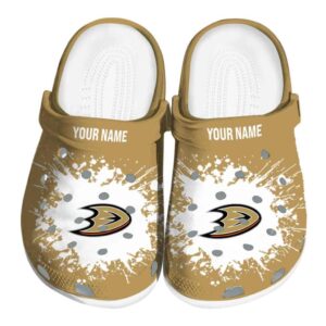 customized anaheim ducks splatter background clog best selling