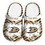 customized anaheim ducks zigzag paint burst clog best selling