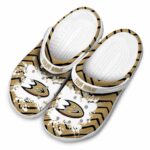 customized anaheim ducks zigzag paint burst clog best selling