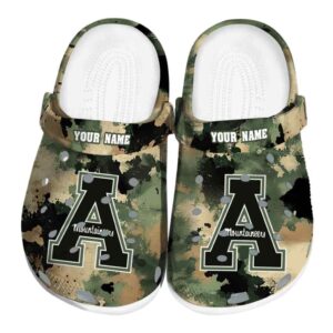 customized appalachian state mountaineers camouflage craze clog best selling
