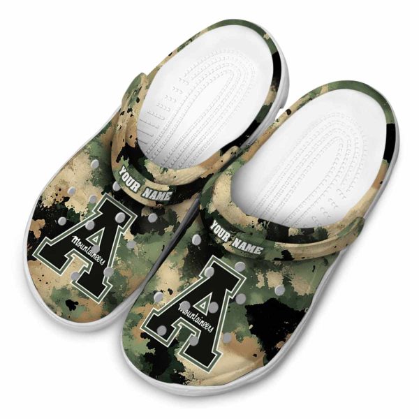 customized appalachian state mountaineers camouflage craze clog latest model