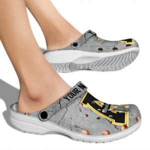customized appalachian state mountaineers cracked texture clog fashion forward