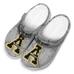 customized appalachian state mountaineers cracked texture clog best selling