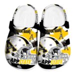 customized appalachian state mountaineers football helmet clog best selling