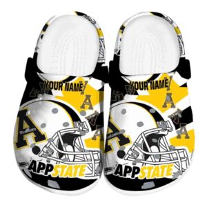 customized appalachian state mountaineers football helmet clog best selling