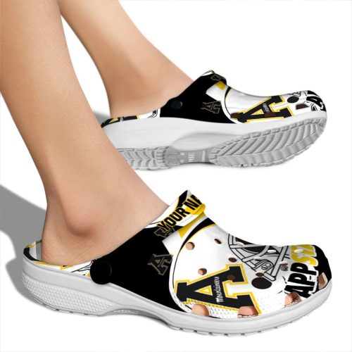 customized appalachian state mountaineers football helmet clog fashion forward