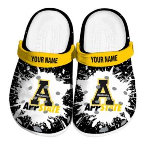 customized appalachian state mountaineers splash art clog best selling
