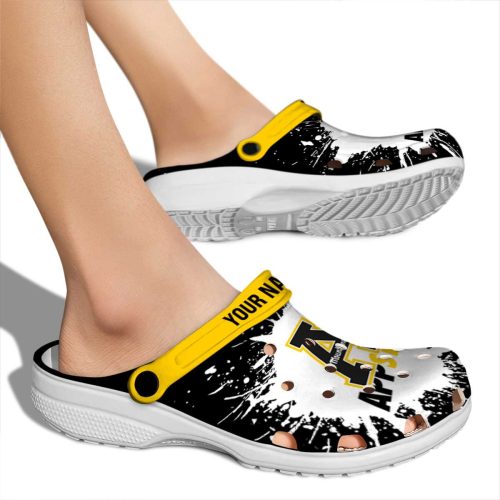 customized appalachian state mountaineers splash art clog fashion forward