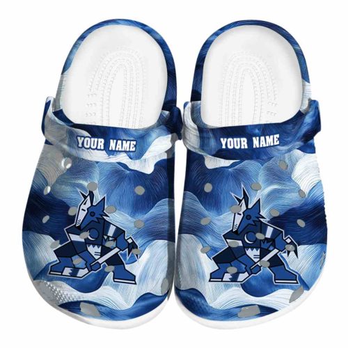 customized arizona coyotes ocean waves clog best selling