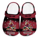 customized arizona coyotes paint splatter graphics clog best selling