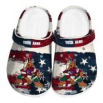 customized arizona coyotes patriotic stripes clog best selling