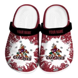 customized arizona coyotes splash art clog best selling