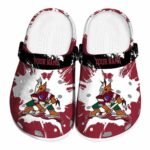 customized arizona coyotes splatter pattern clog best selling