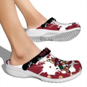 customized arizona coyotes splatter pattern clog fashion forward