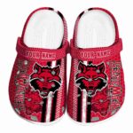 customized arkansas state red wolves contrasting stripes clog best selling