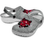 customized arkansas state red wolves cracked texture clog best selling