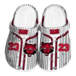 customized arkansas state red wolves pinstripe pattern clog best selling