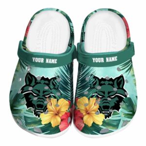 customized arkansas state red wolves tropical vibes clog best selling