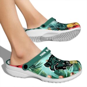 customized arkansas state red wolves tropical vibes clog fashion forward