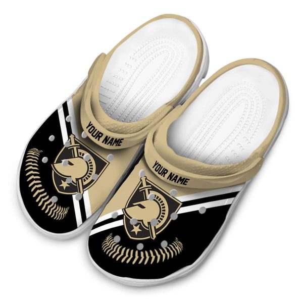 customized army black knights baseball motif clog latest model