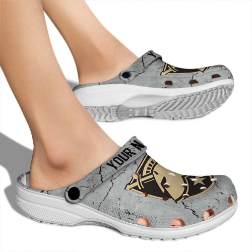 customized army black knights cracked texture clog fashion forward