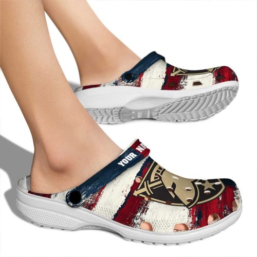 customized army black knights patriotic stripes clog fashion forward