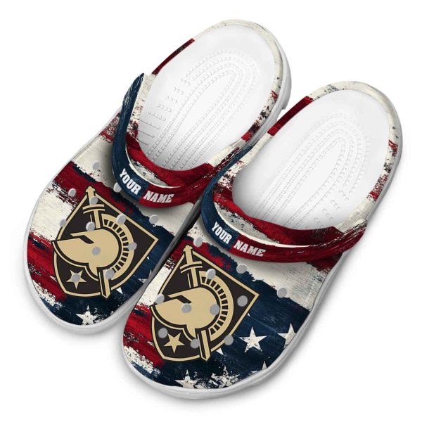 customized army black knights patriotic stripes clog latest model