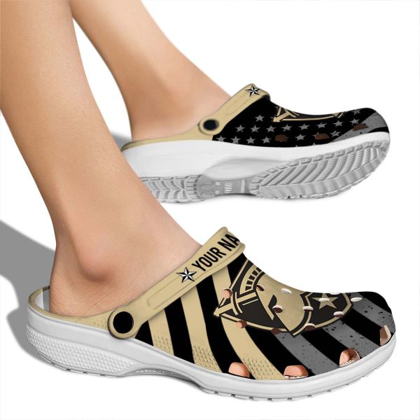 customized army black knights star spangled graphic clog fashion forward