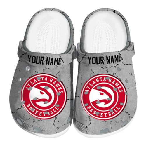 customized atlanta hawks cracked texture clog best selling