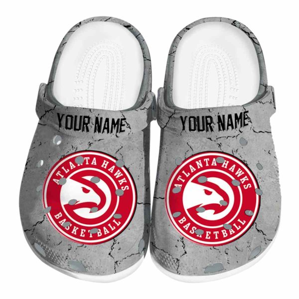 customized atlanta hawks cracked texture clog best selling