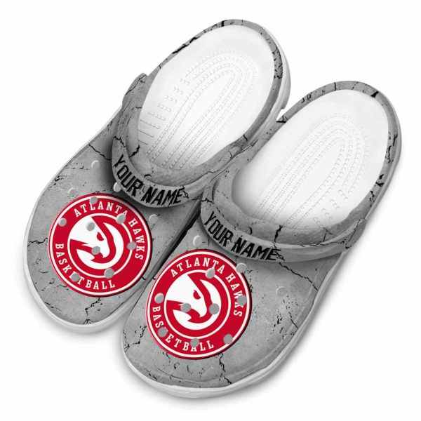 customized atlanta hawks cracked texture clog latest model