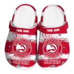 customized atlanta hawks paint splatter graphics clog best selling