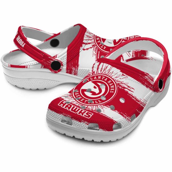 customized atlanta hawks paint splatter graphics clog high quality