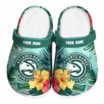 customized atlanta hawks tropical vibes clog best selling