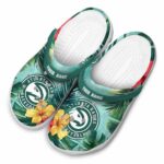 customized atlanta hawks tropical vibes clog best selling