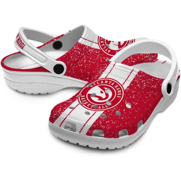customized atlanta hawks vertical stripes clog high quality