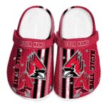 customized ball state cardinals contrasting stripes clog best selling