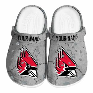 customized ball state cardinals cracked texture clog best selling