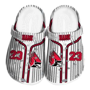 customized ball state cardinals pinstripe pattern clog best selling