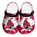 customized ball state cardinals splatter pattern clog best selling