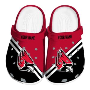 customized ball state cardinals striped accents clog best selling