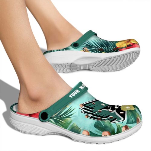customized ball state cardinals tropical vibes clog fashion forward