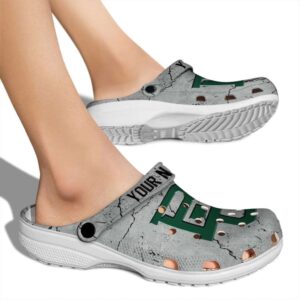 customized baylor bears cracked texture clog fashion forward