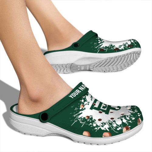customized baylor bears splatter background clog fashion forward
