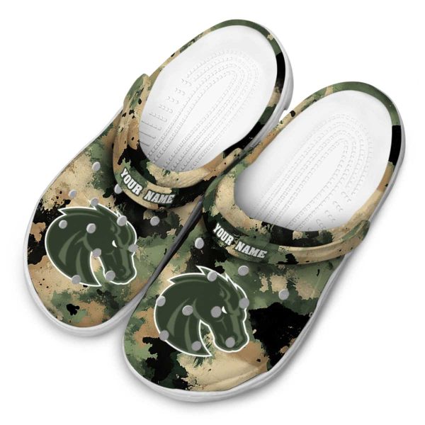 customized boise state broncos camouflage craze clog latest model