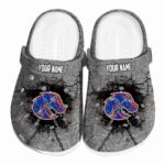 customized boise state broncos cracked ground texture clog best selling