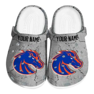 customized boise state broncos cracked texture clog best selling