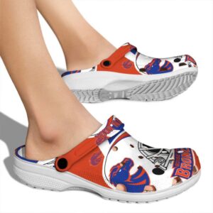 customized boise state broncos football helmet clog fashion forward