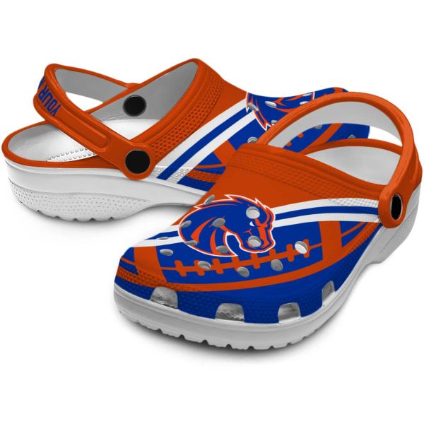 customized boise state broncos football motif clog high quality