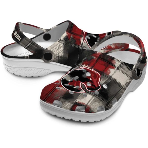 customized boise state broncos plaid fusion clog high quality